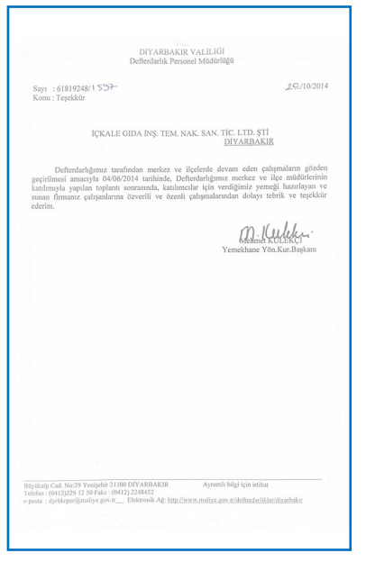 DİYARBAKIR VALİLİĞİ- DEFTERDARLIK PERSONEL MÜDÜRLÜĞÜ